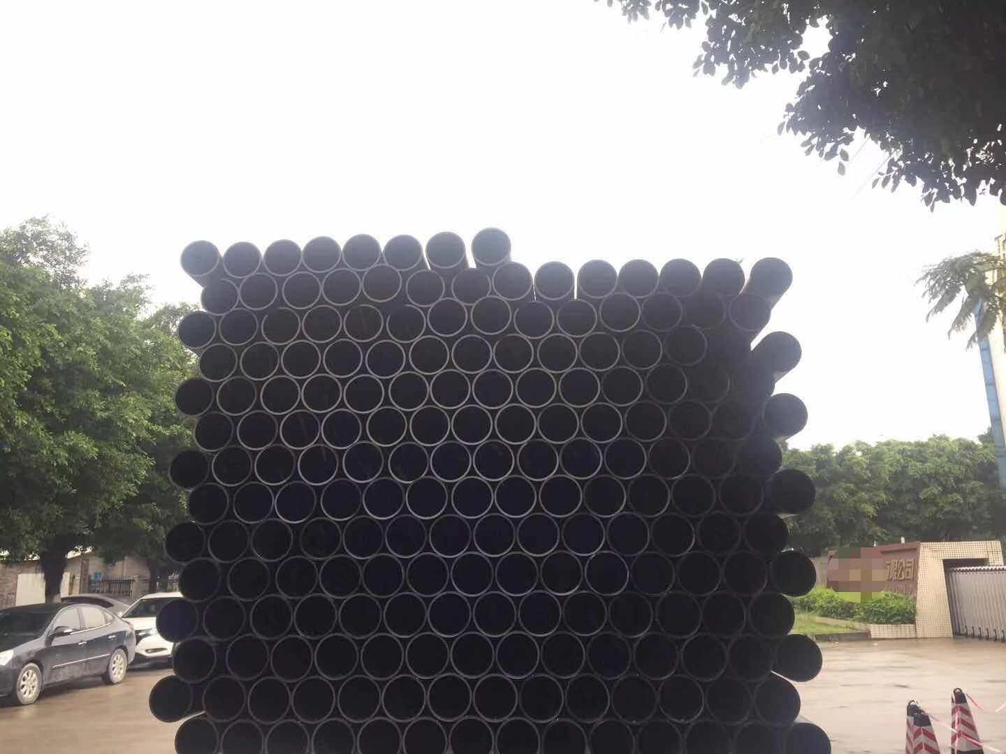 衡陽縣石市水廠160*1.0MpaPE給水管（guǎn）卸貨現場